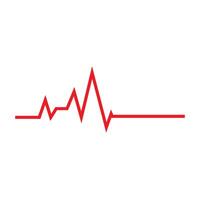 Heart beat pulse logo vector