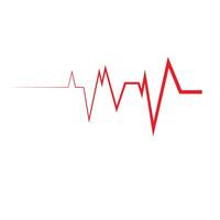 Heart beat pulse logo vector