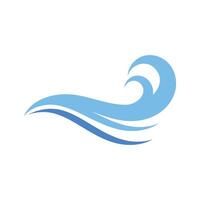 Wave logo. Graphic symbols of ocean or flowing sea water stylized for business identity vector. Illustration water wave logo for business emblem company vector