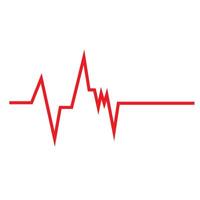 Heart beat pulse logo vector