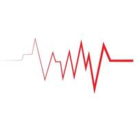 Heart beat pulse logo vector