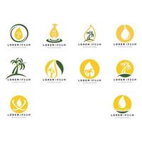 Palm Oil logo template vector