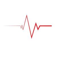 Heart beat pulse logo vector