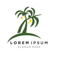 Palm Oil logo template vector