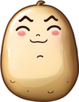 ai gerado fofa desenho animado batata ícone, kawaii batata clipart. png