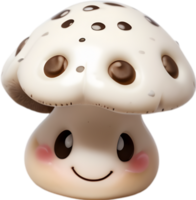 AI generated Cute Cartoon Mushroom icon png