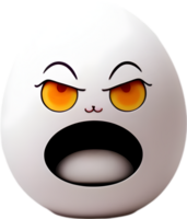 AI generated Cute Cartoon Kawaii egg icon png