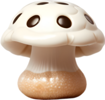 ai généré mignonne dessin animé champignon icône png