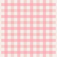 Pink and cream plaid pattern vector