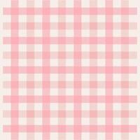 Pink and cream plaid pattern vector