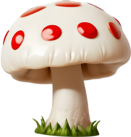 ai généré mignonne dessin animé champignon icône png