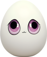 AI generated Cute Cartoon Kawaii egg icon png