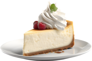 AI generated Cheesecake, Close-up of delicious-looking Cheesecake. png