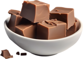 AI generated Fudge, Close-up of delicious-looking Fudge. png