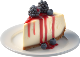 AI generated Cheesecake, Close-up of delicious-looking Cheesecake. png