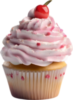 AI generated Cupcakes, Close-up of delicious-looking Cupcakes. png