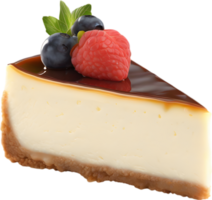 AI generated Cheesecake, Close-up of delicious-looking Cheesecake. png