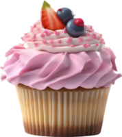 AI generated Cupcakes, Close-up of delicious-looking Cupcakes. png