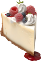 ai generado tarta de queso, de cerca de delicioso tarta de queso. png