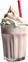 AI generated Milkshakes, Close-up of delicious-looking Milkshakes. png