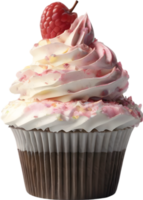 AI generated Cupcakes, Close-up of delicious-looking Cupcakes. png