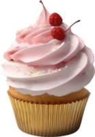 ai generato cupcakes, avvicinamento di dall'aspetto delizioso cupcakes. png