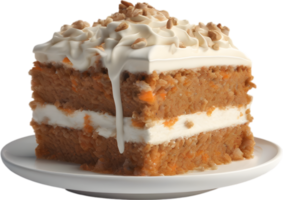 AI generated Carrot cake, Close-up of delicious-looking carrot cake. png