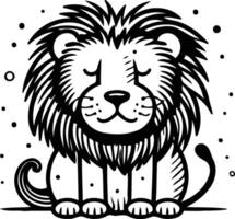 Lion. Vector illustration. Isolated on a white background.