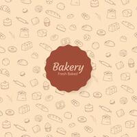 panadería sin costura modelo con logo vector