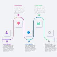 minimal infographic and multi color icons vector