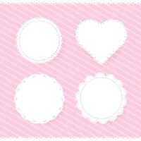 White placemat on striped background vector