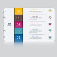 five options  infographic with report style vector