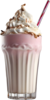 AI generated Milkshakes, Close-up of delicious-looking Milkshakes. png