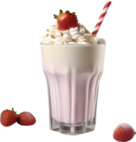 AI generated Milkshakes, Close-up of delicious-looking Milkshakes. png