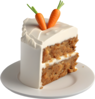 ai generato carota torta, avvicinamento di dall'aspetto delizioso carota torta. png