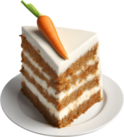 ai généré carotte gâteau, fermer de délicieux carotte gâteau. png