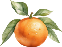 ai gegenereerd waterverf schilderij van oranje fruit. png