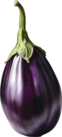 ai généré aquarelle La peinture de aubergine. png