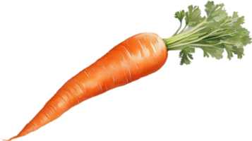 AI generated Watercolor painting of Carrot plant. png