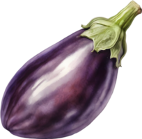 AI generated Watercolor painting of Eggplant. png