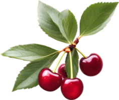 AI generated Close-up painting of cherry berry. png