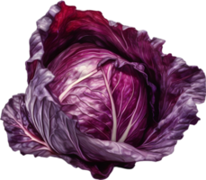 AI generated Watercolor painting of Cabbages plant. png