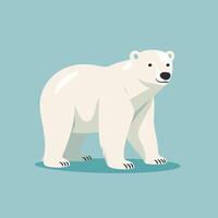 Polar bear cartoon illustration clip art vector design