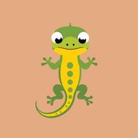 Gecko cartoon illustration clip art vector design