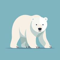 Polar bear cartoon illustration clip art vector design