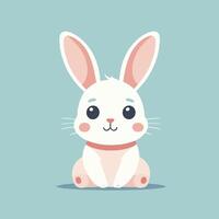 Rabbit cartoon illustration clip art vector design