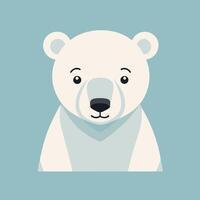 Polar bear cartoon illustration clip art vector design