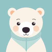 Polar bear cartoon illustration clip art vector design