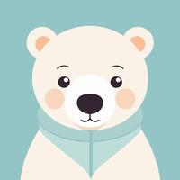 Polar bear cartoon illustration clip art vector design