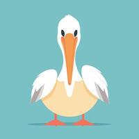 Cartoon pelican illustration vector design clip art drawing